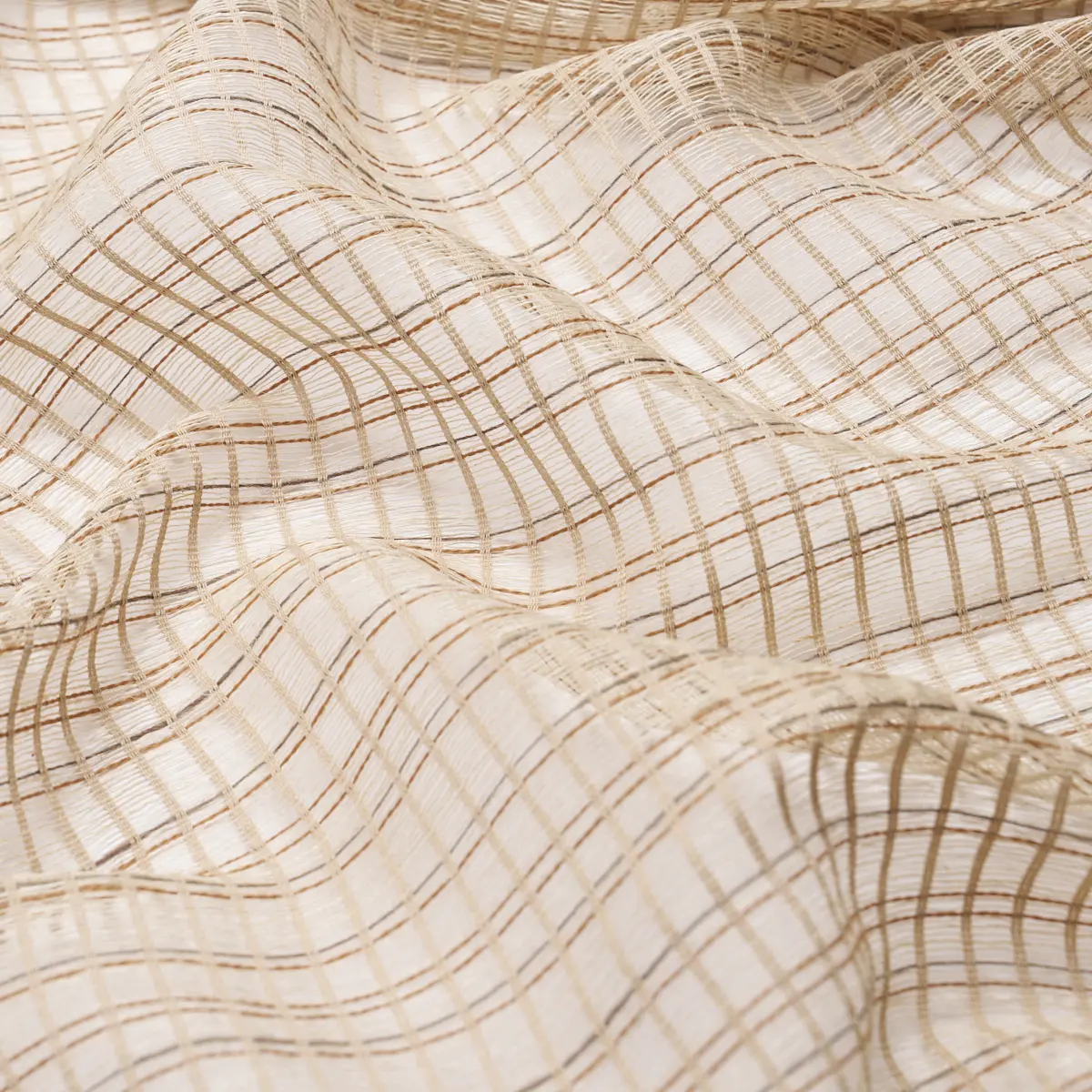 PAYTON LINEN SHEER GRID_ NATURAL