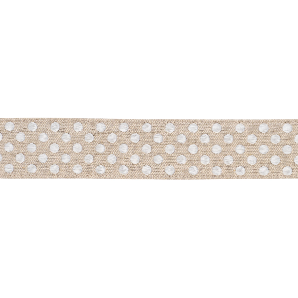 DOTTED EMBROIDERED TAPE_ NATURAL