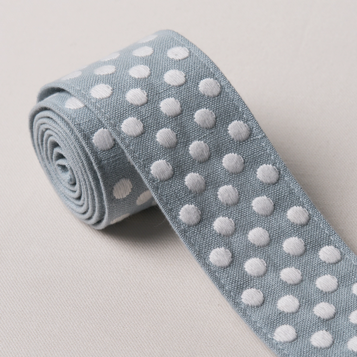 DOTTED EMBROIDERED TAPE_ SKY