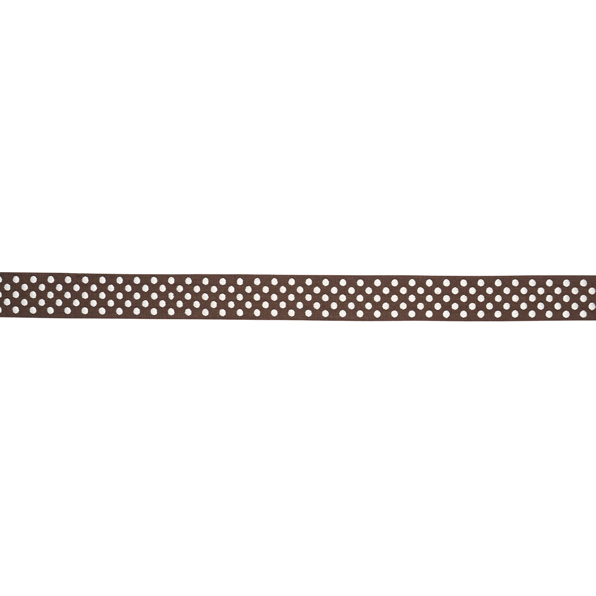 DOTTED EMBROIDERED TAPE_ BROWN
