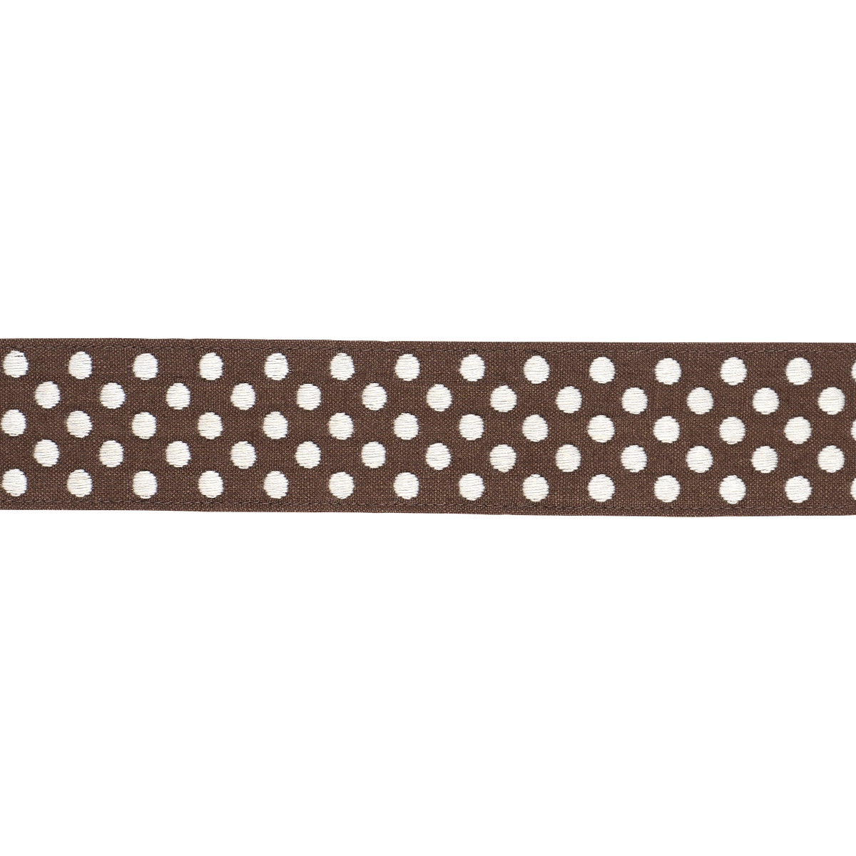 DOTTED EMBROIDERED TAPE_ BROWN