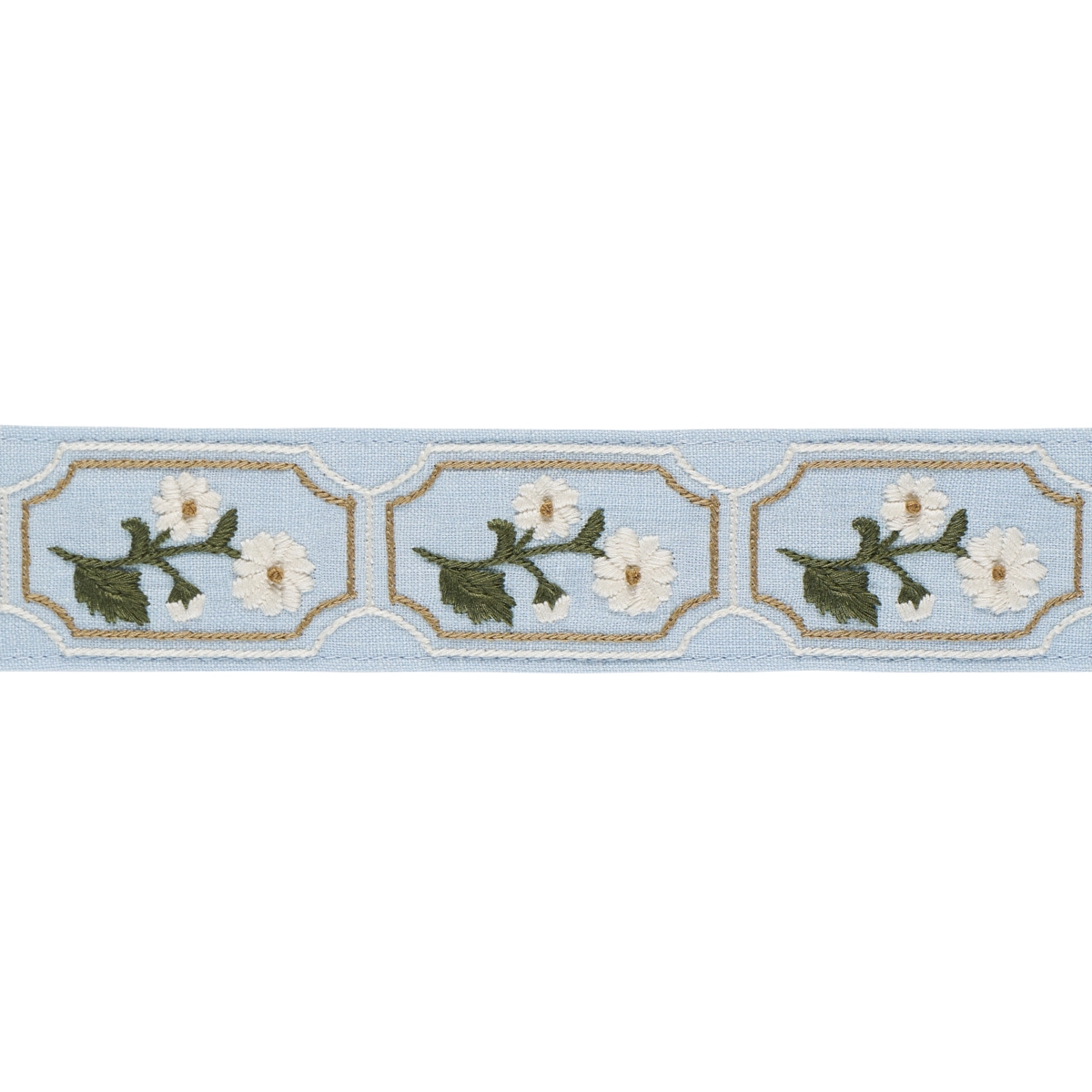 JOLIE HAND EMBROIDERED TAPE_ SKY