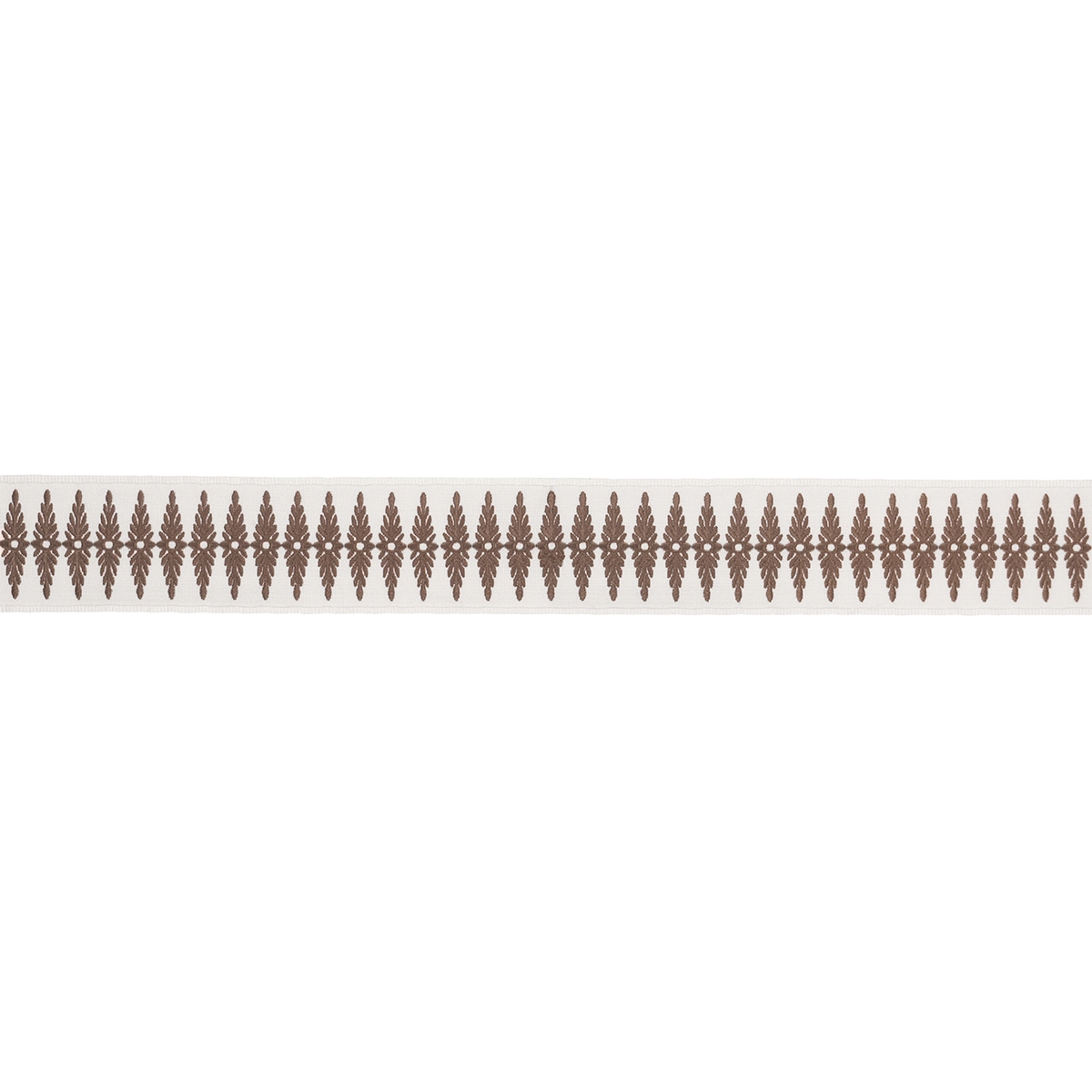 GENEVIEVE EMBROIDERED TAPE_ BROWN