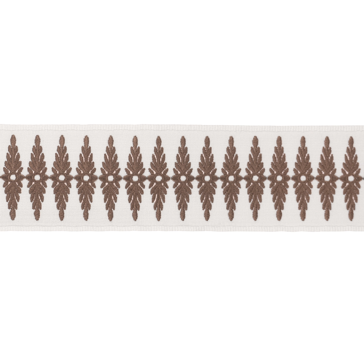 GENEVIEVE EMBROIDERED TAPE_ BROWN