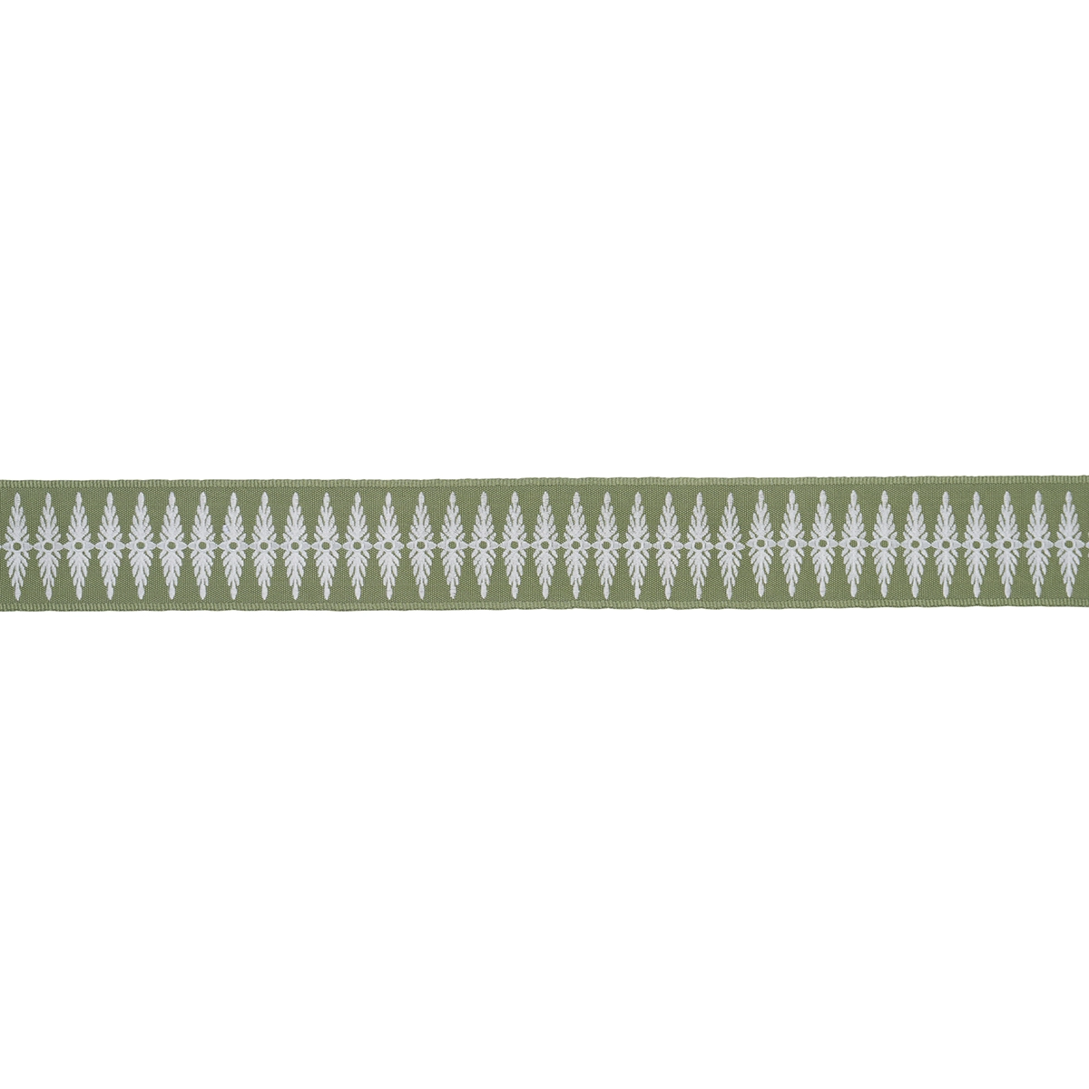 GENEVIEVE EMBROIDERED TAPE_ GREEN