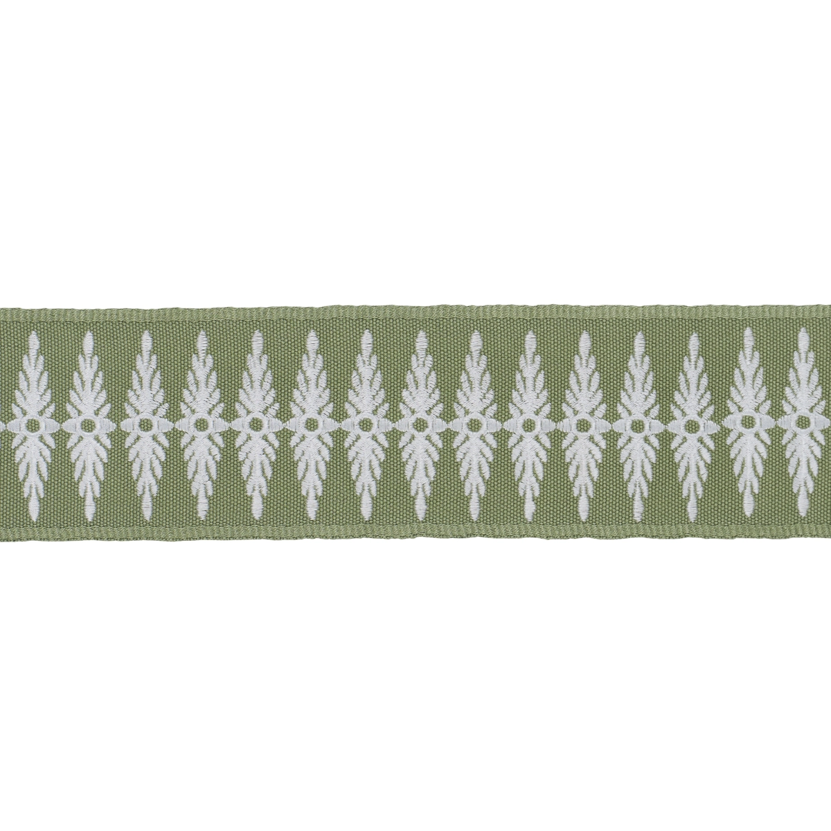 GENEVIEVE EMBROIDERED TAPE_ GREEN