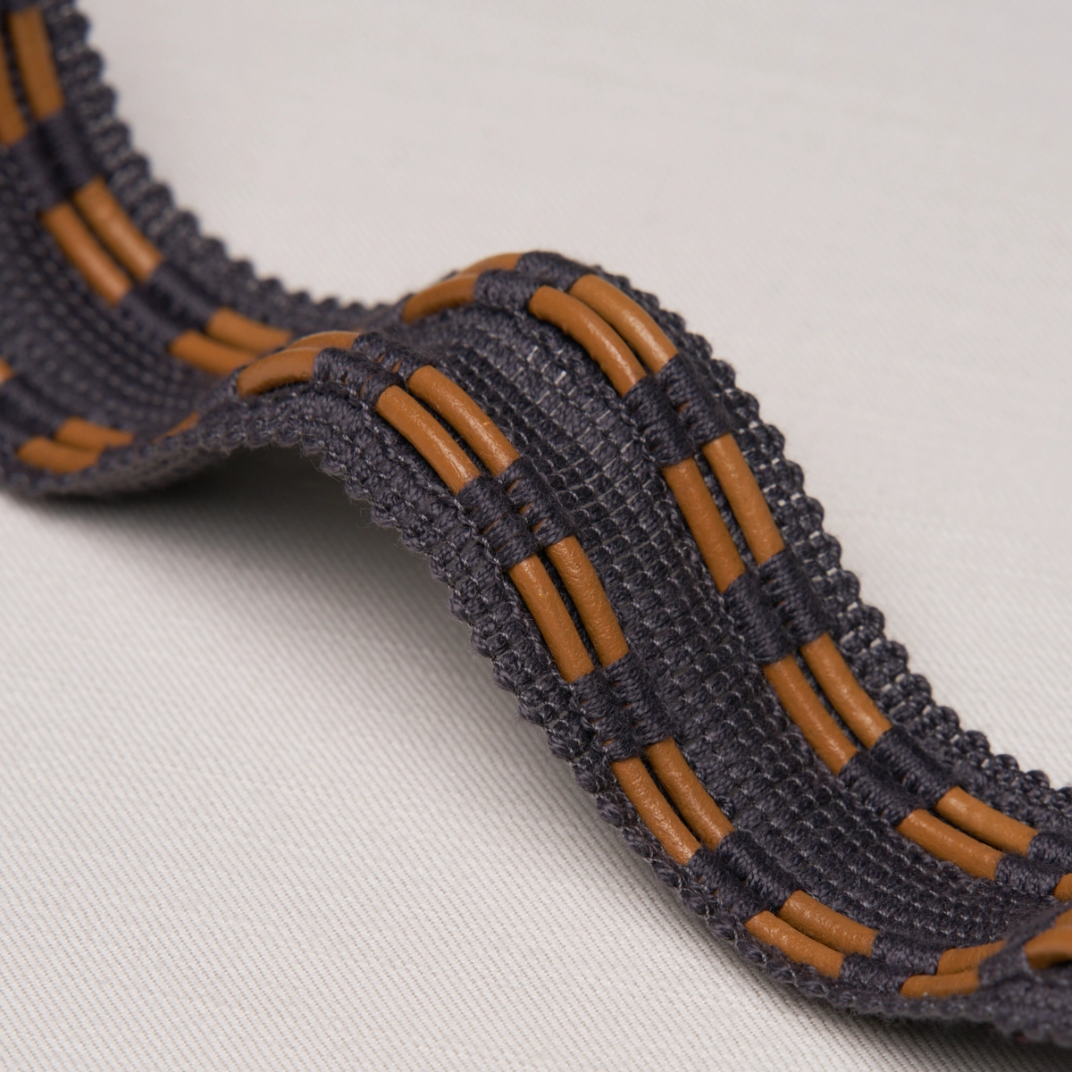 LEATHER CORD TAPE_ CHARCOAL