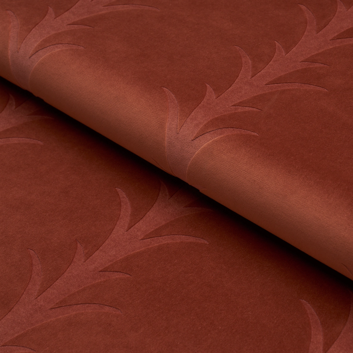 ACANTHUS STRIPE VELVET_ TERRACOTTA