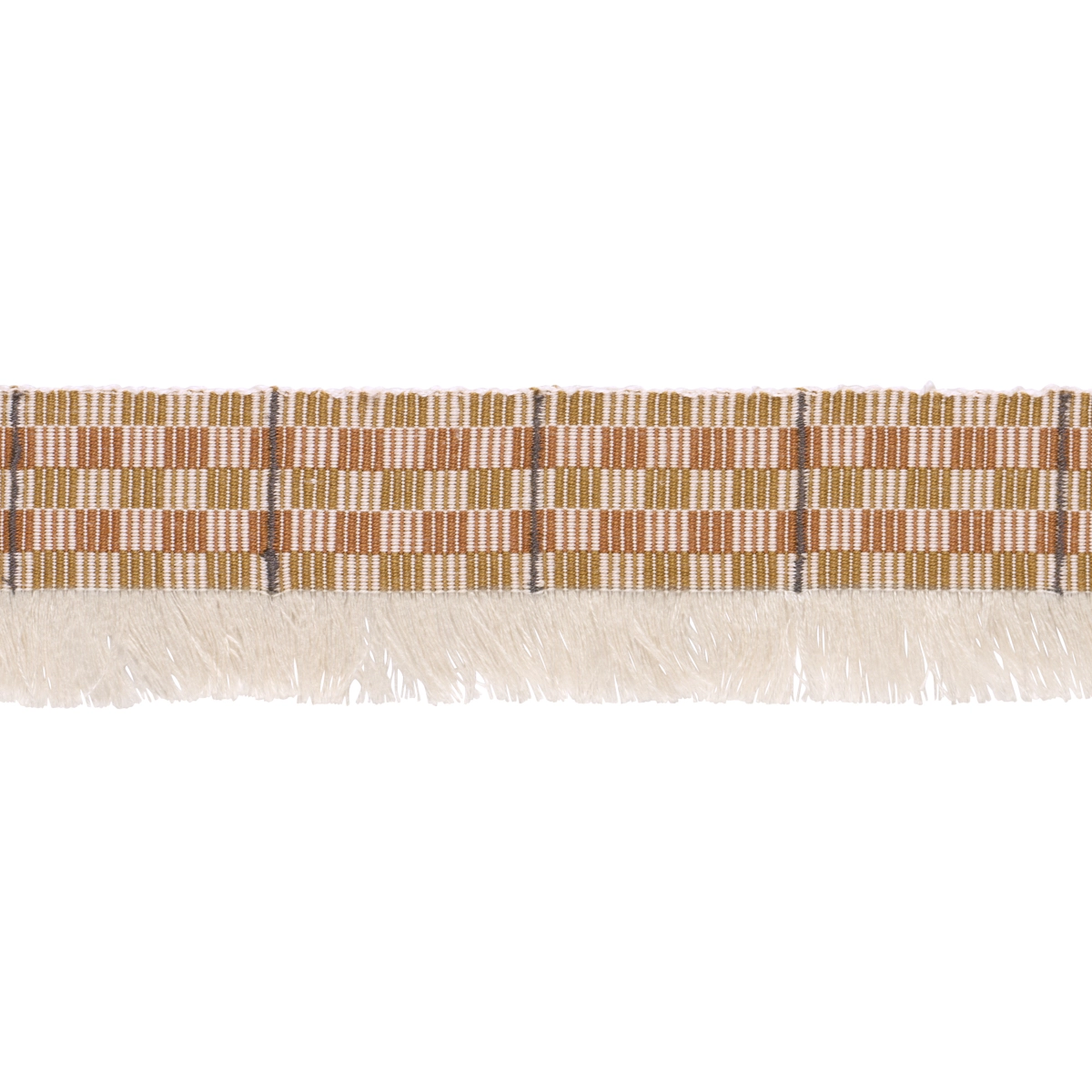 SKYLINE PLAID FRINGE_ BRONZE