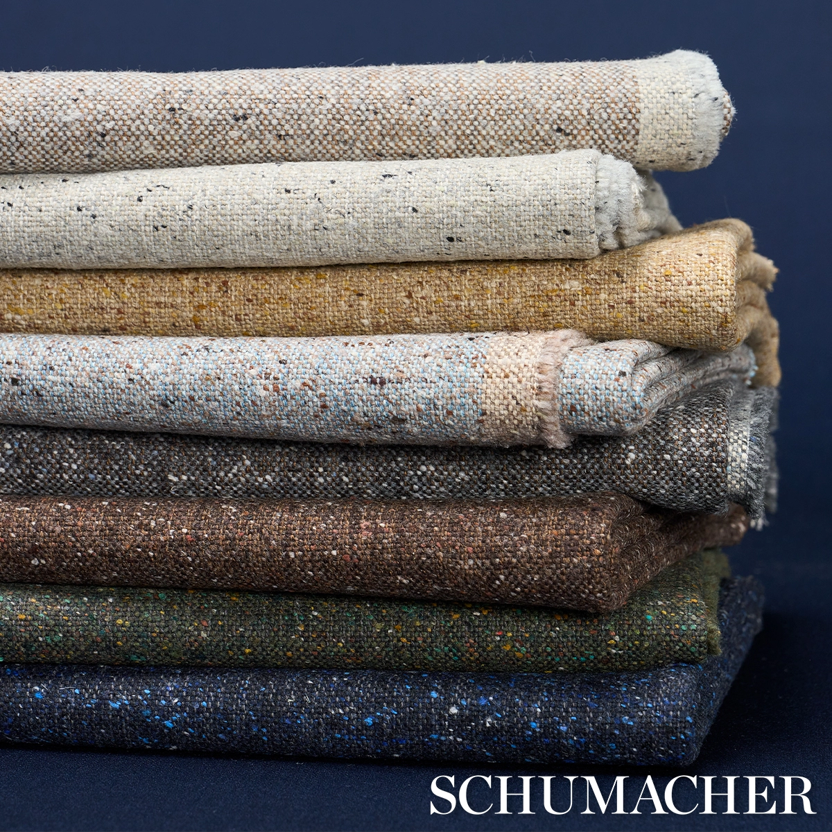 CLARKE DONEGAL WOOL BLEND_ NAVY