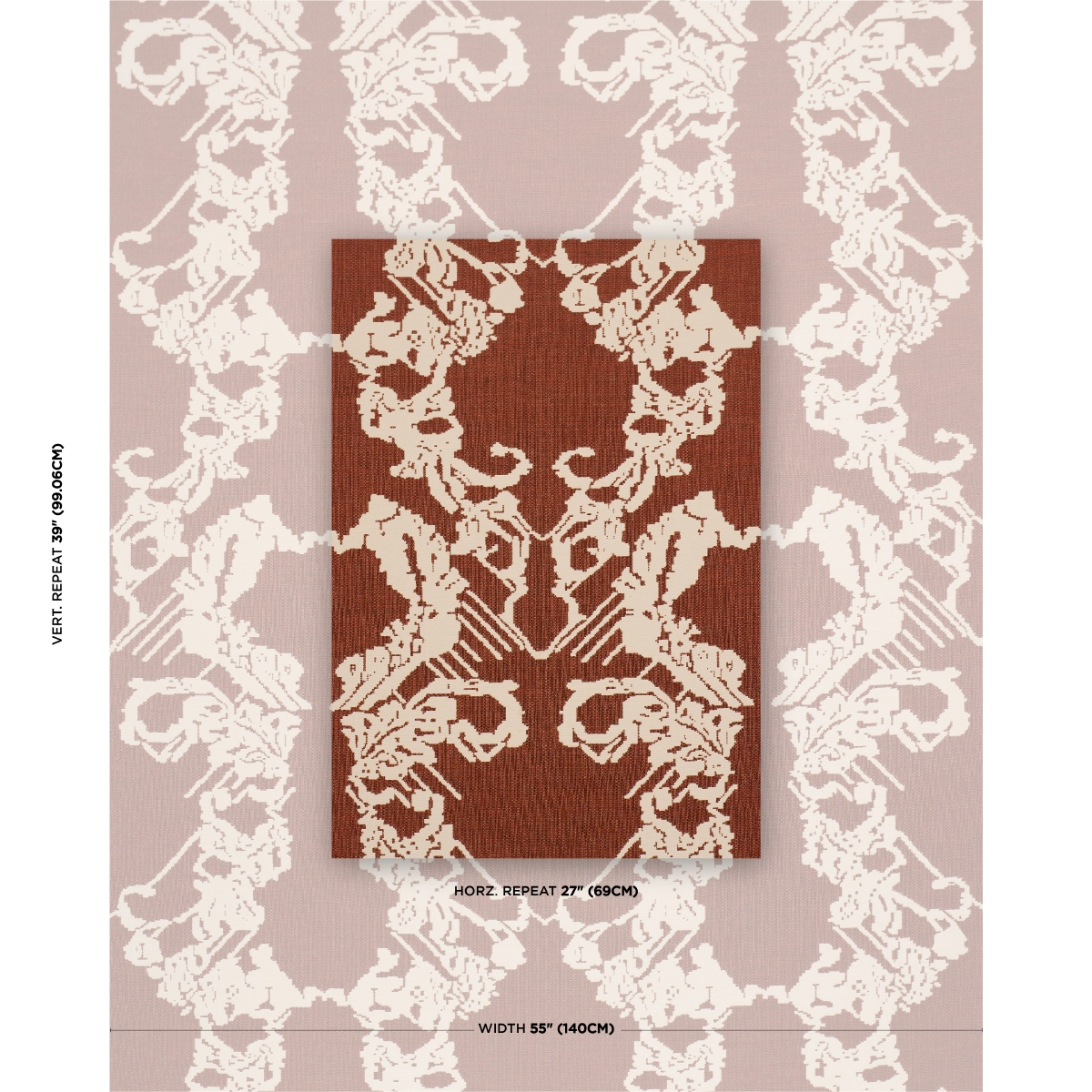 REVERSIBLE DIGITAL DAMASK_ CHARTREUSE