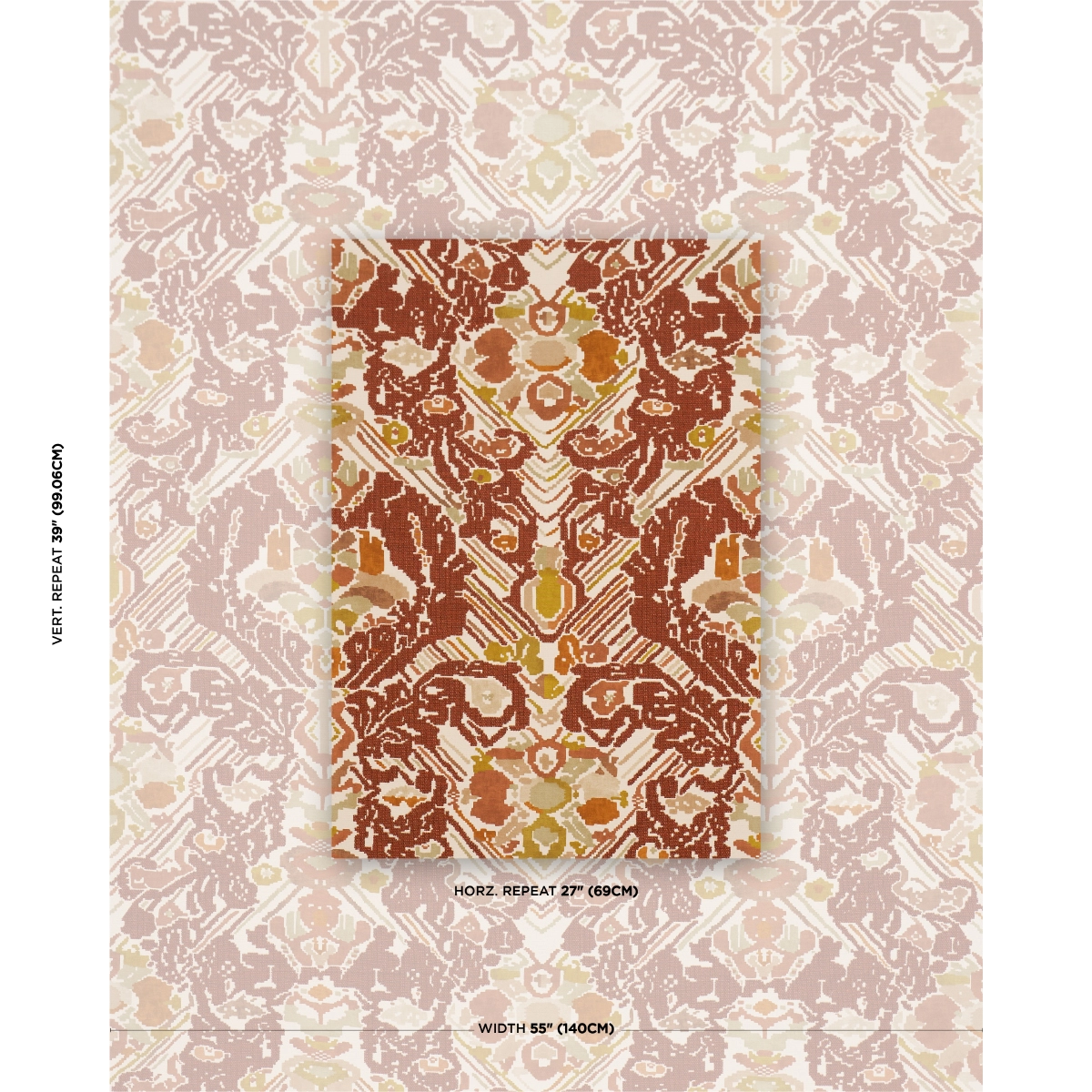 REVERSIBLE DIGITAL DAMASK_ CHARTREUSE