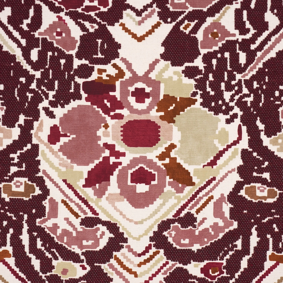 REVERSIBLE DIGITAL DAMASK_ MERLOT