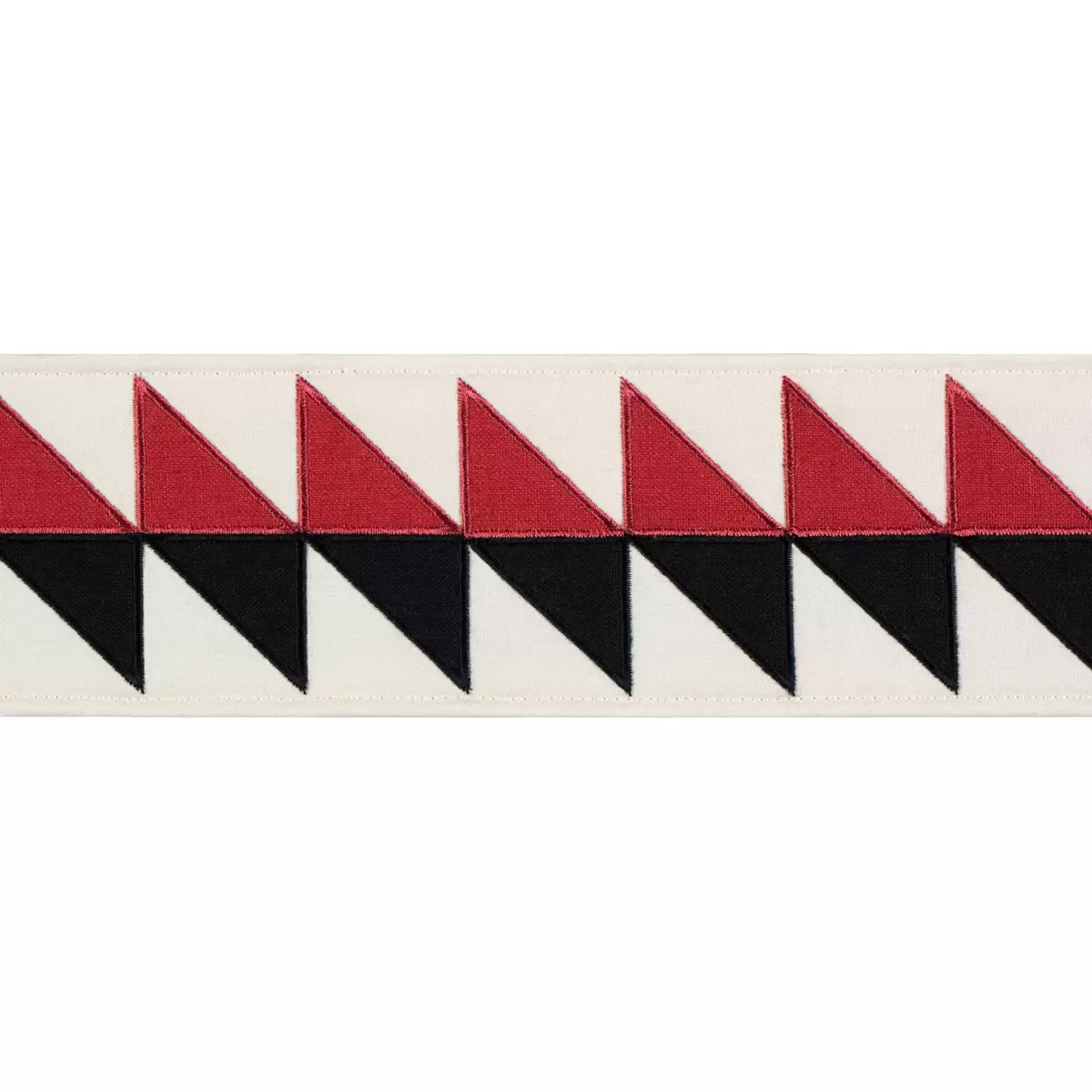 QUILTED DIAMOND TAPE_ BLACK & RED