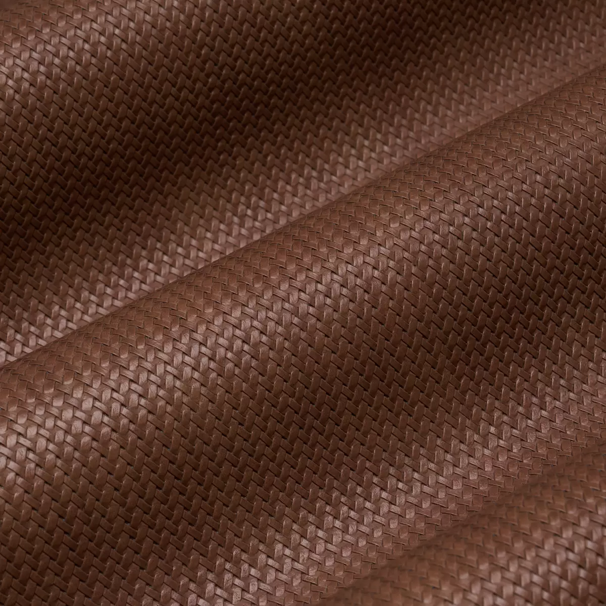 VEGAN LEATHER RATTAN INDOOR/OUTDOOR_ CHOCOLATE