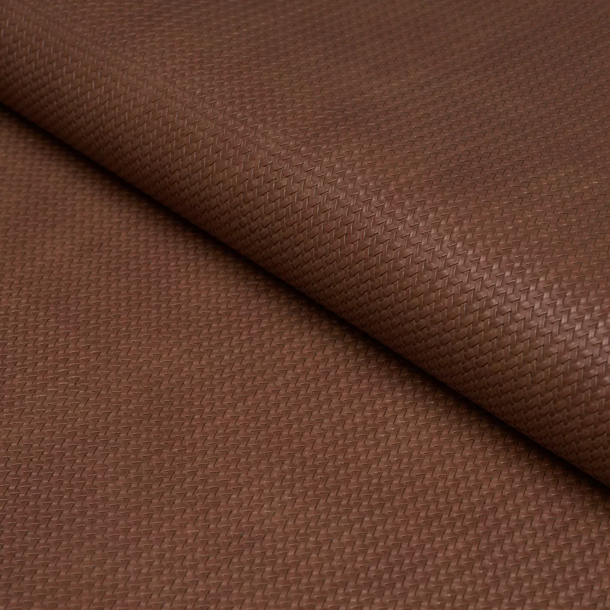 VEGAN LEATHER RATTAN INDOOR/OUTDOOR_ CHOCOLATE
