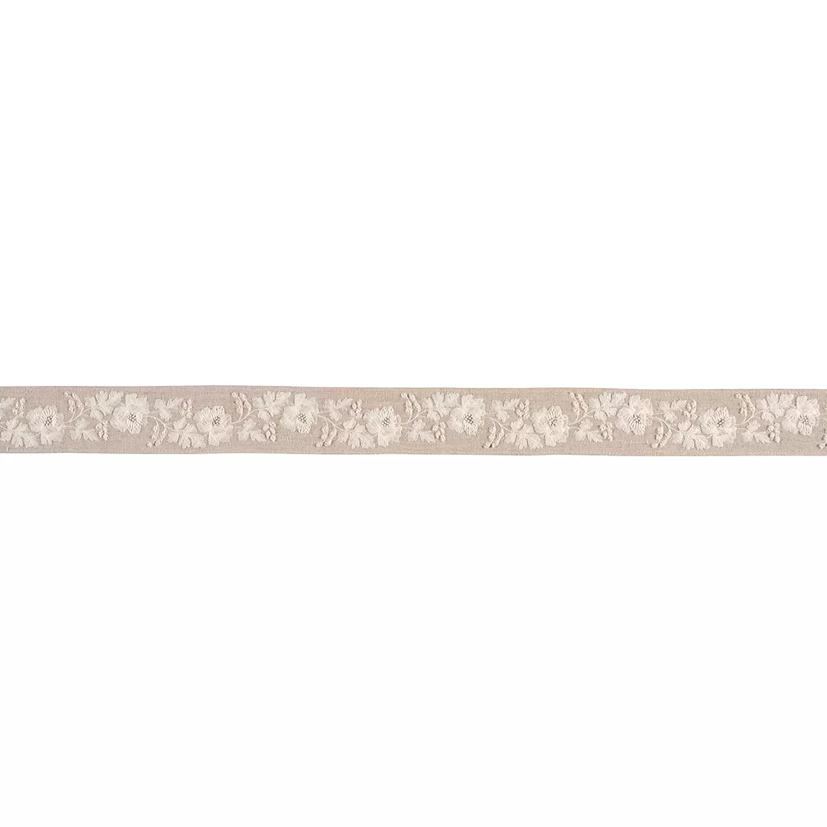 ELISE HAND-EMBROIDERED TAPE_ NATURAL