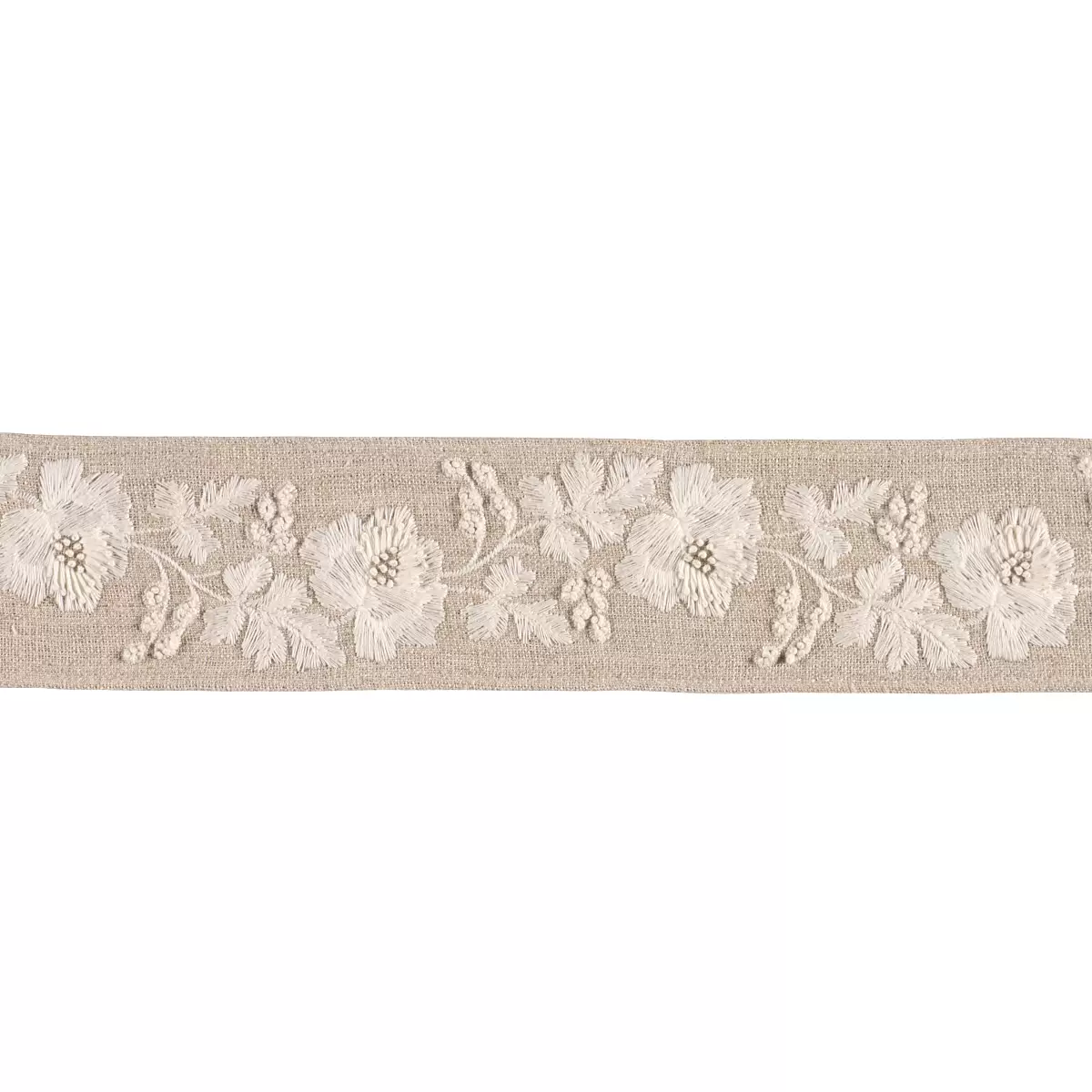 ELISE HAND-EMBROIDERED TAPE_ NATURAL