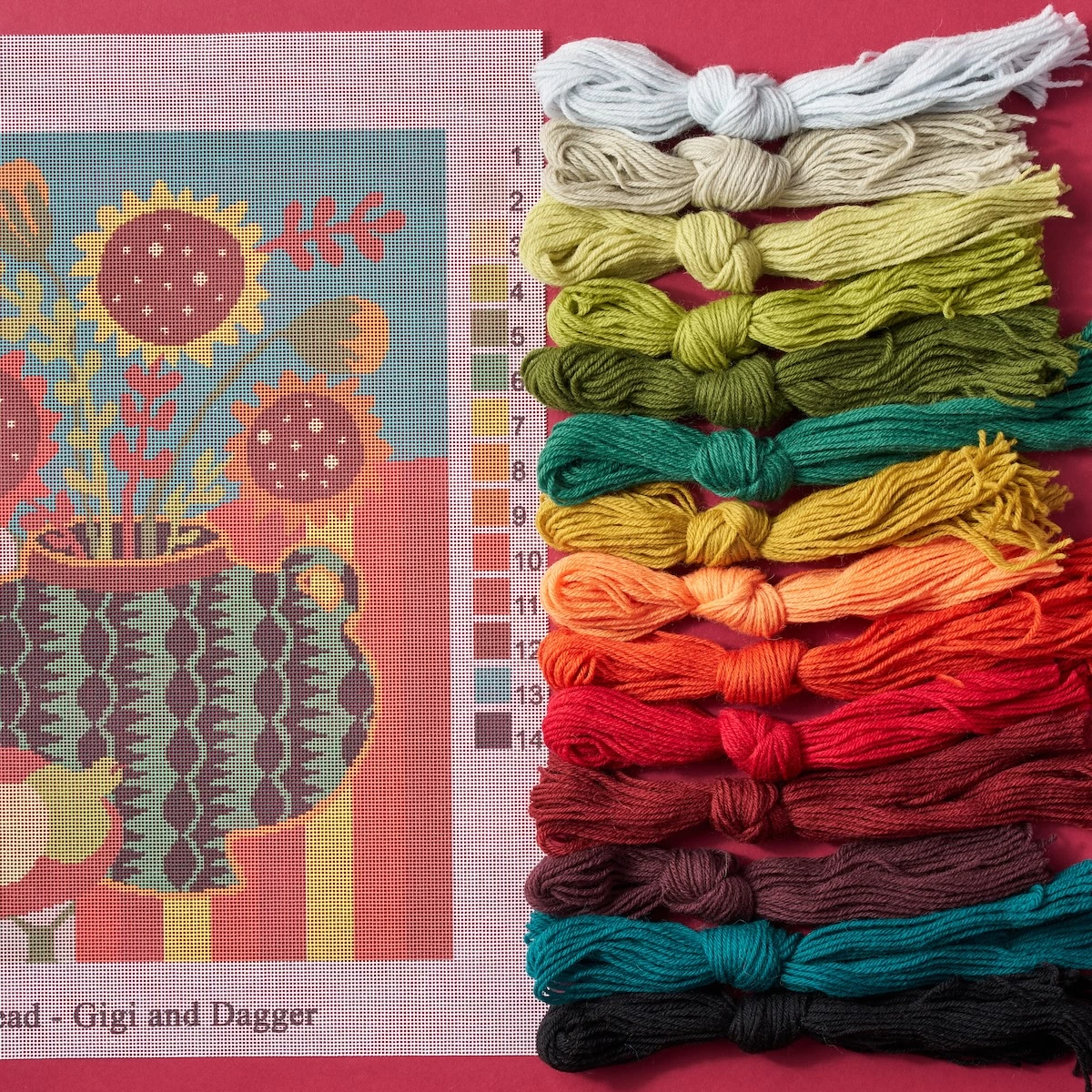 Gigi & Dagger Needlepoint Kit_ MULTI