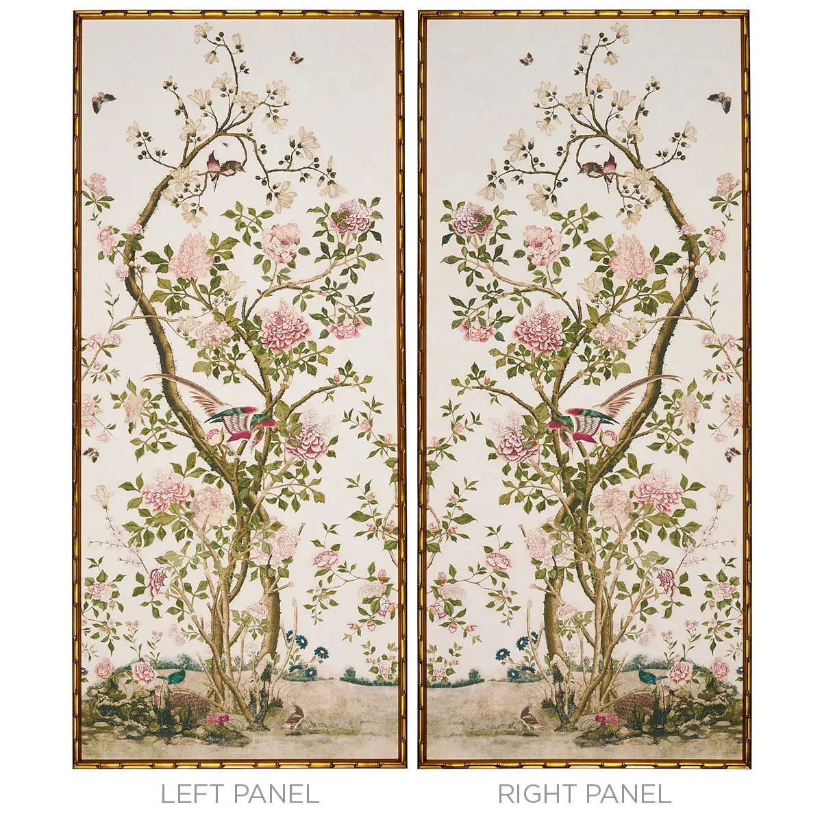 Les Oiseaux Art Panel - Left_ IVORY