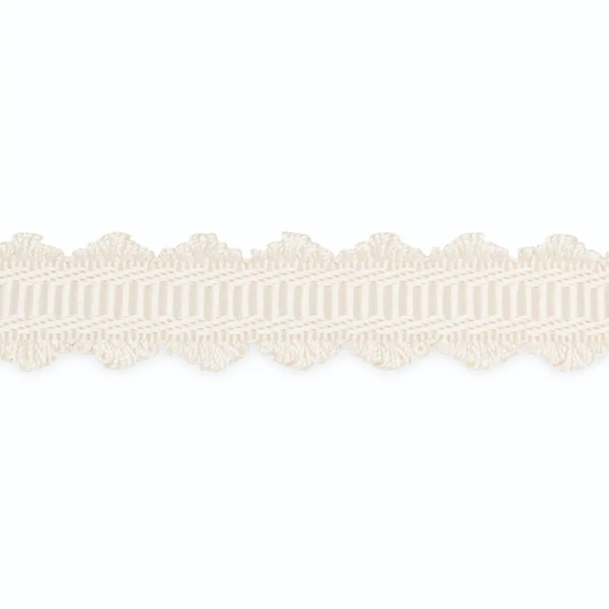 LEAH DOUBLE SCALLOPED BRAID_ BLANC
