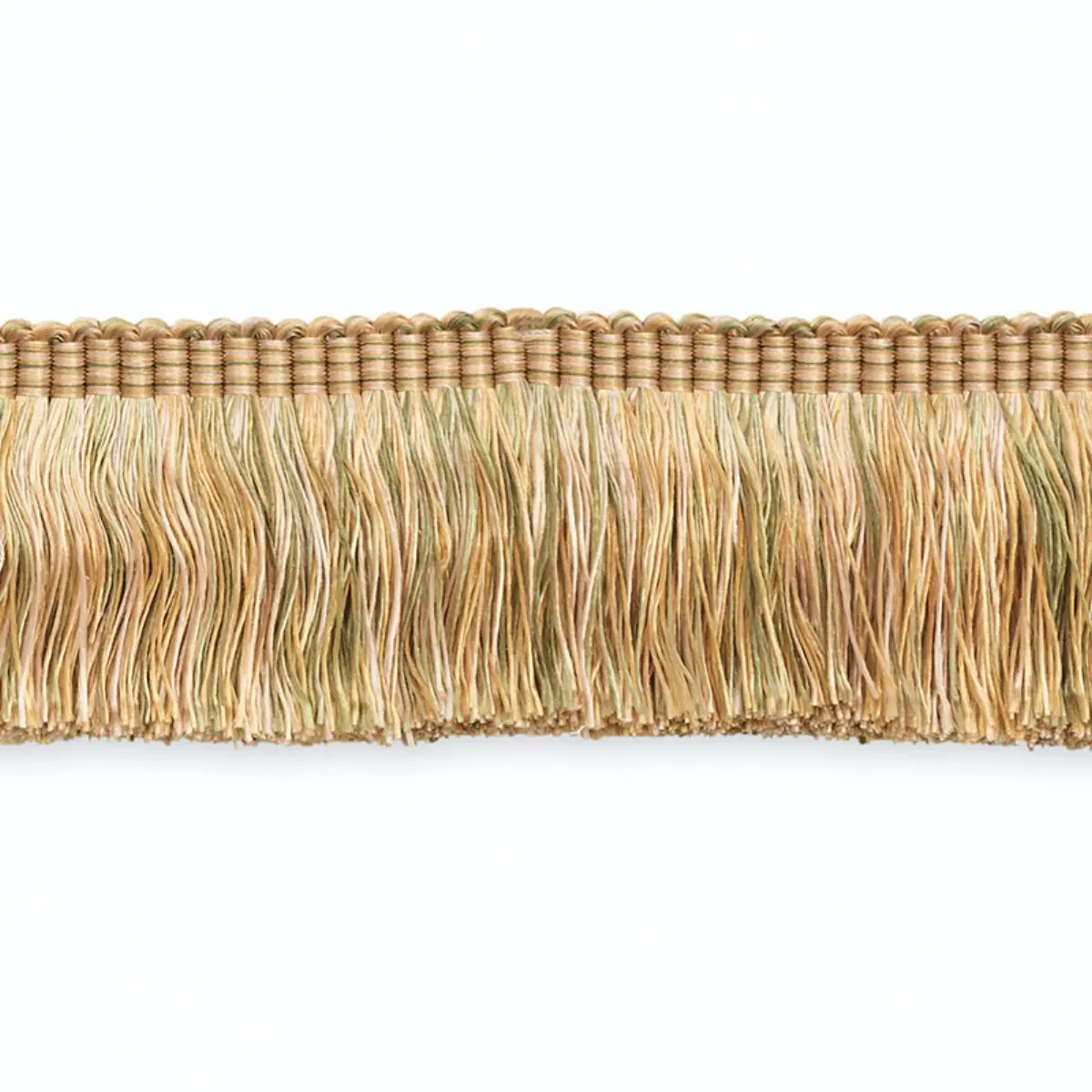 GROUND CUT FRINGE_ CELADON/APRICOT MULTI