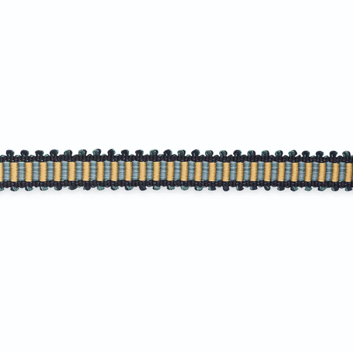 KIM GIMP SLK W/PICOT EDGE 1/2"_ GOLD/INDIGO/NAVY