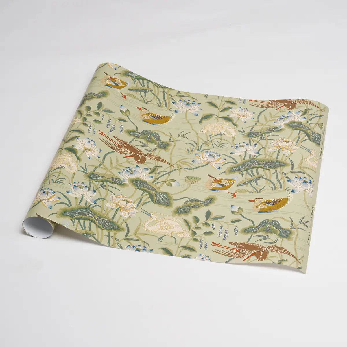Lotus Garden Wrapping Paper_ AQUA