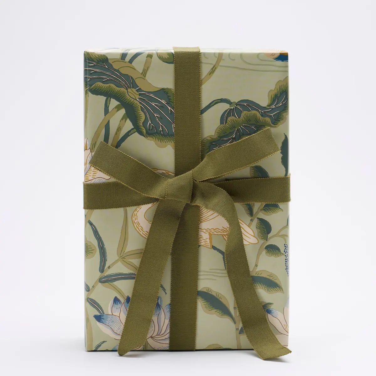 Lotus Garden Wrapping Paper_ AQUA