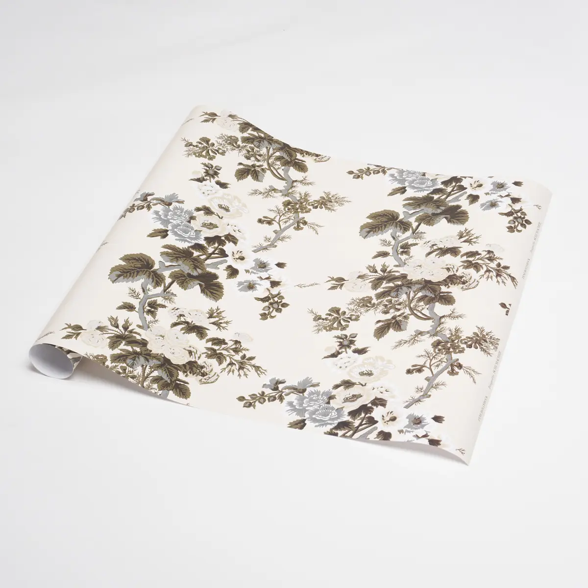 Pyne Hollyhock Wrapping Paper_ CHARCOAL