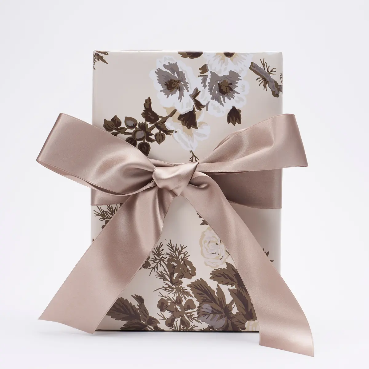 Pyne Hollyhock Wrapping Paper_ CHARCOAL