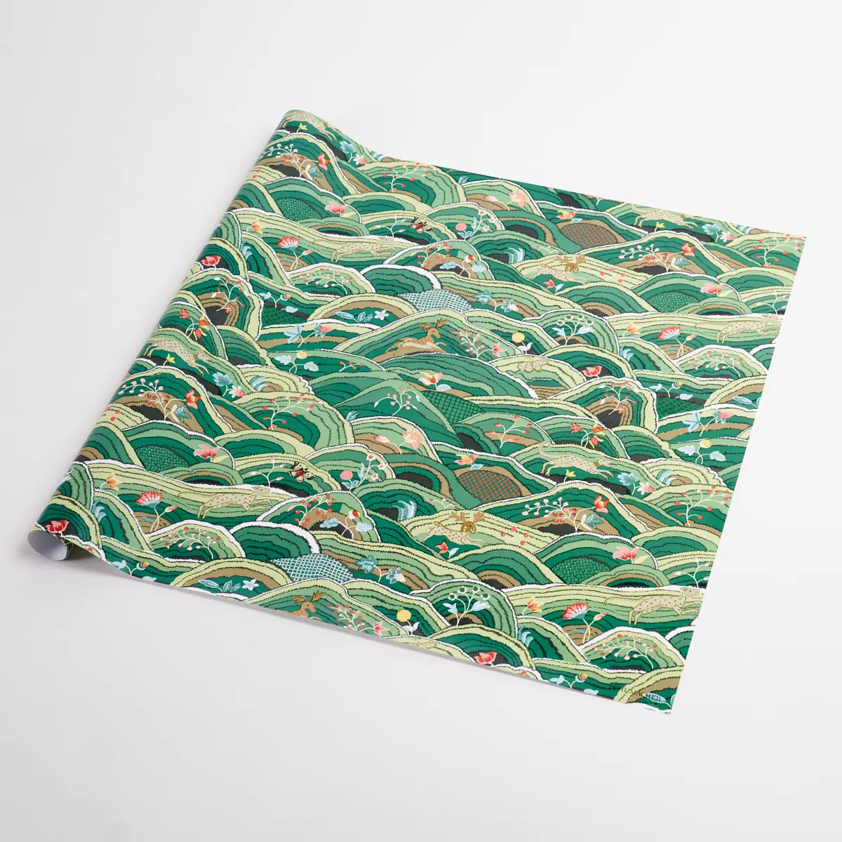 Rolling Hills Wrapping Paper_ GREEN