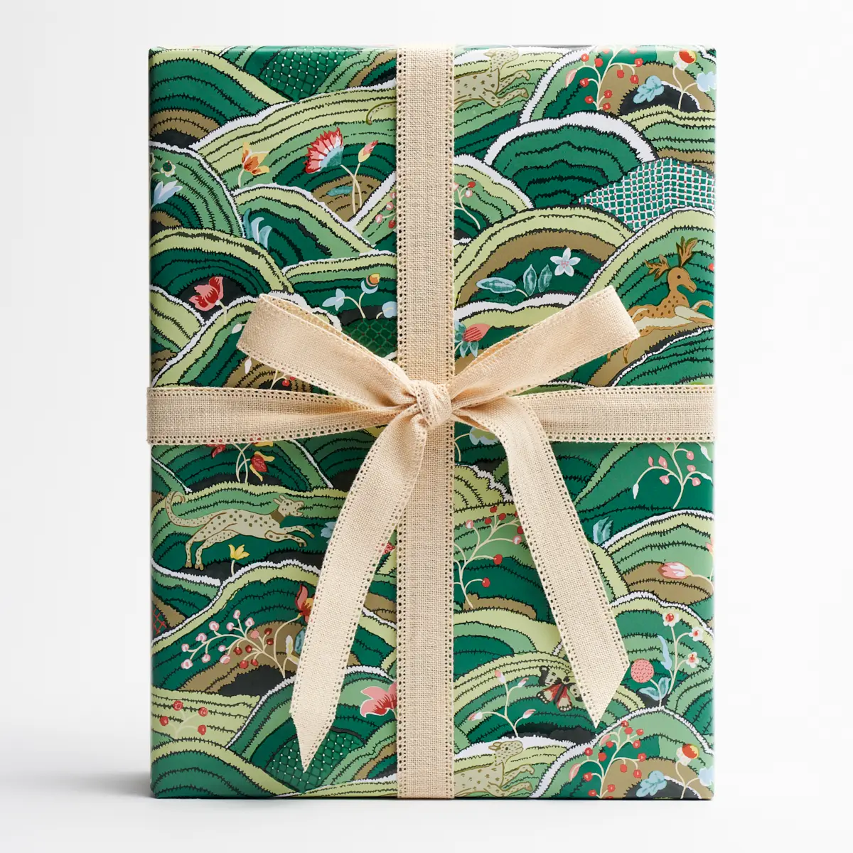 Rolling Hills Wrapping Paper_ GREEN