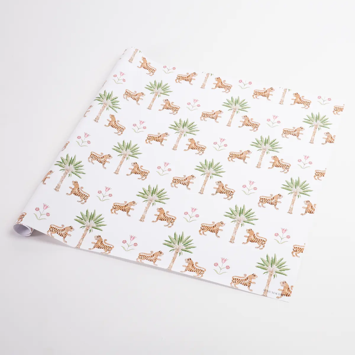 Tiger Palm Wrapping Paper_ CRIMSON