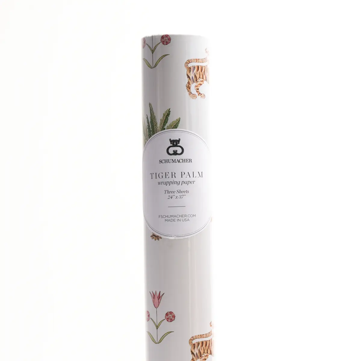 Tiger Palm Wrapping Paper_ CRIMSON