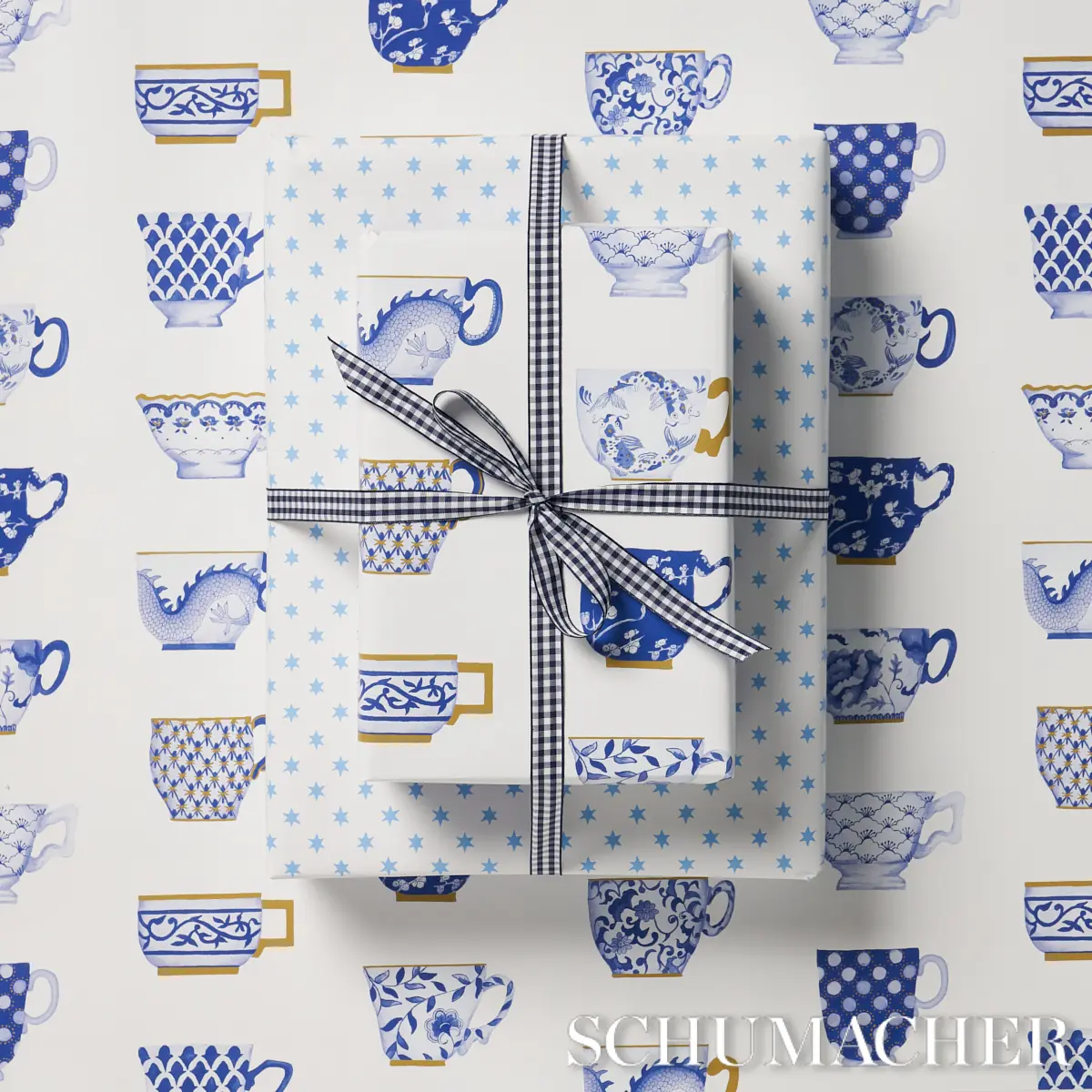Onie's Teacups Wrapping Paper_ PORCELAIN