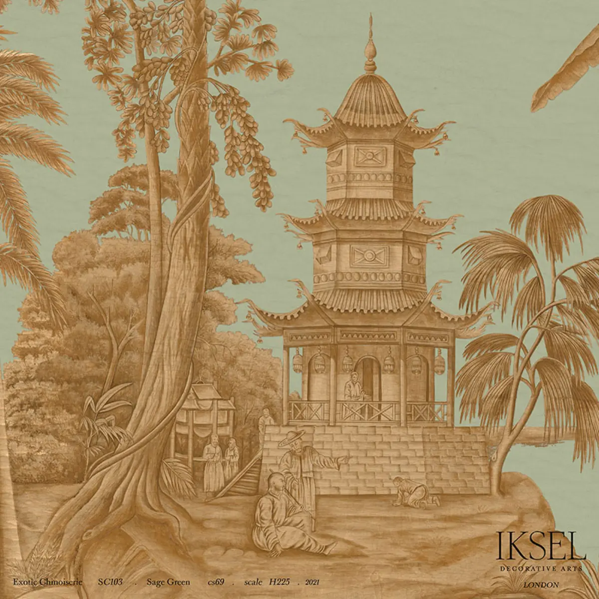 EXOTIC CHINOISERIE_ SAGE GREEN