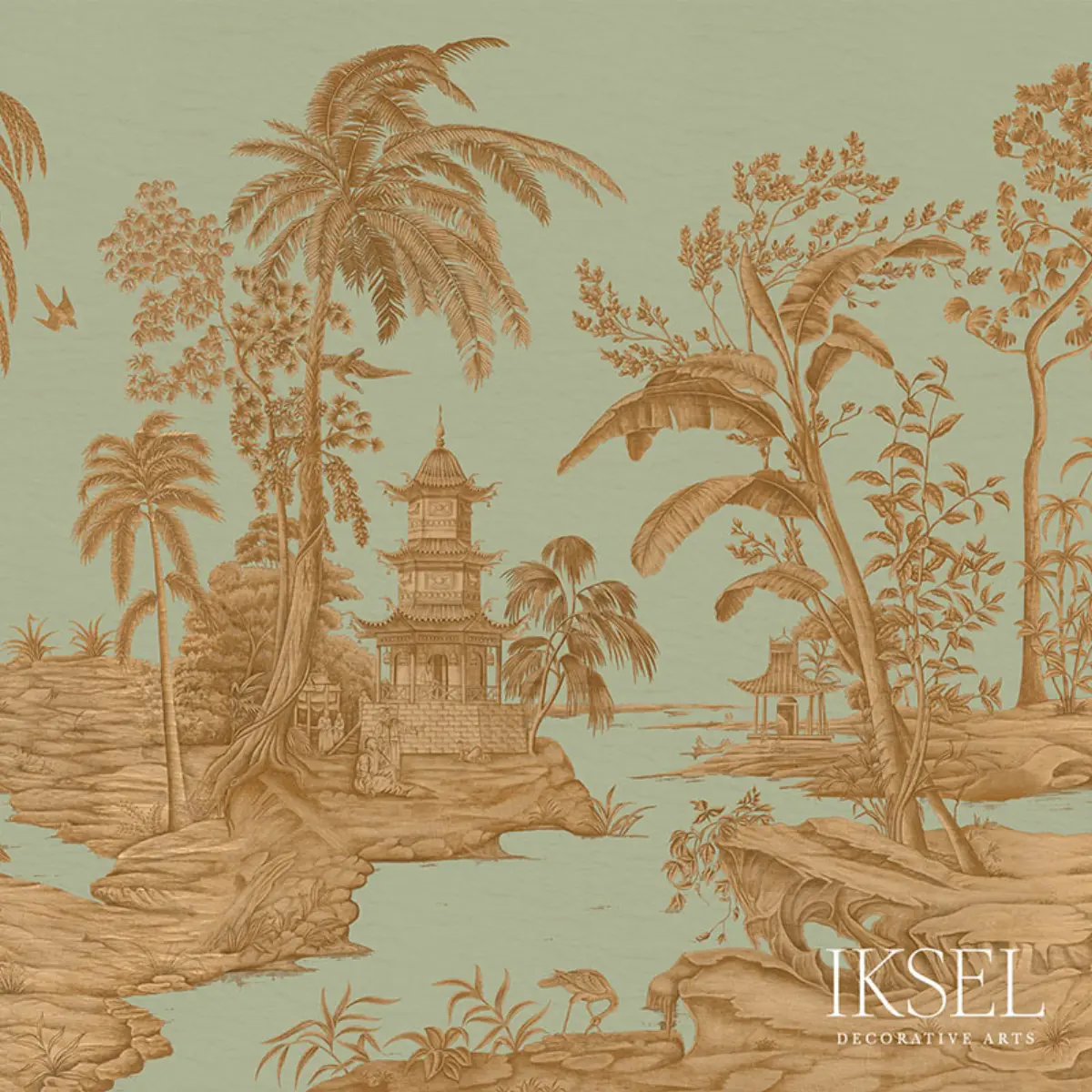 EXOTIC CHINOISERIE_ SAGE GREEN