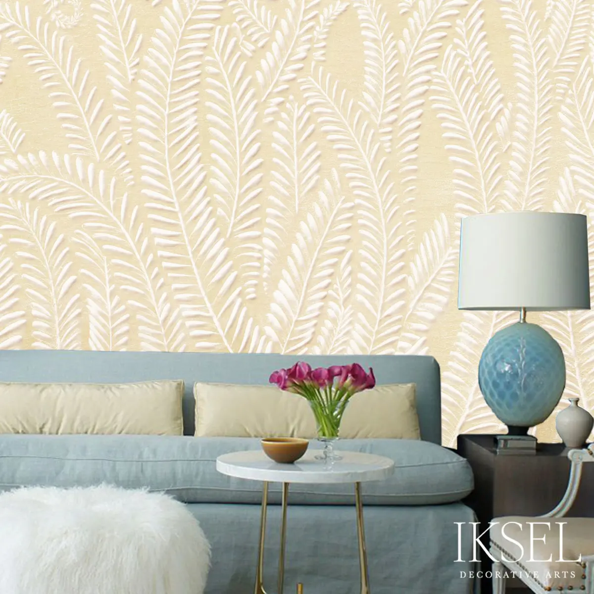 ART DECO FERN_ CHAMOIS