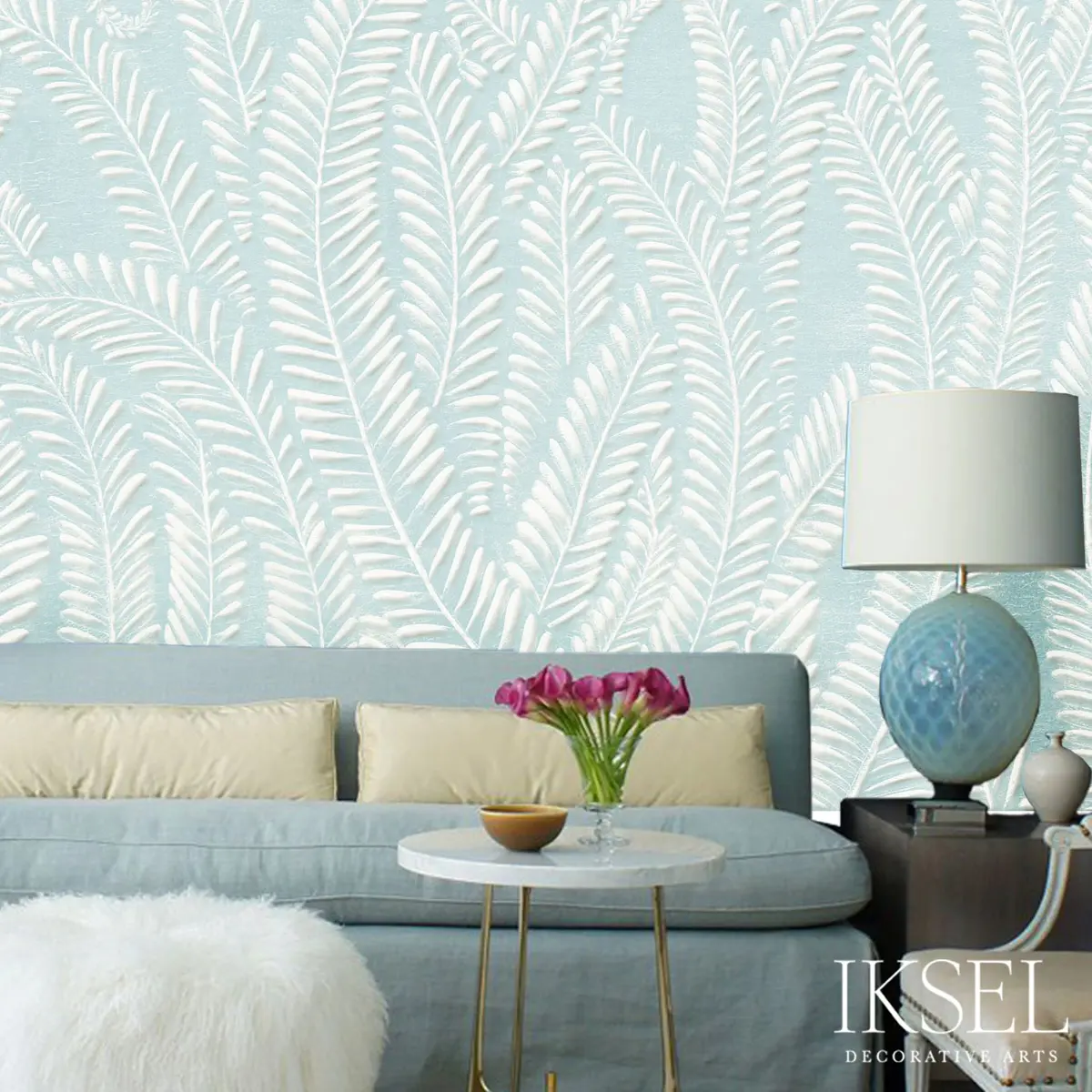 ART DECO FERN_ SEA FOAM