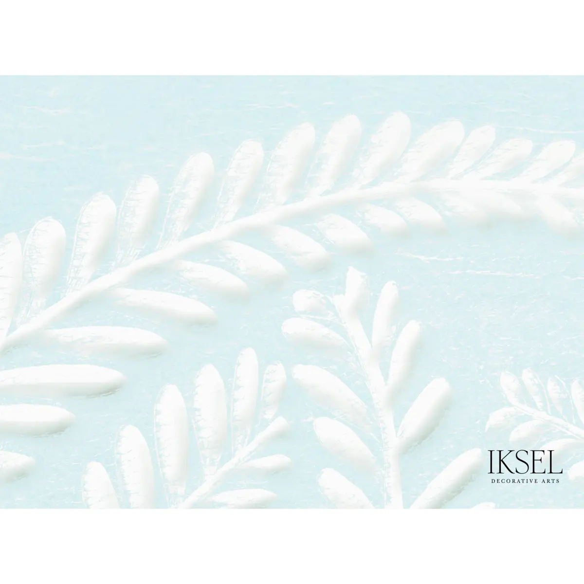 ART DECO FERN_ ICE BLUE