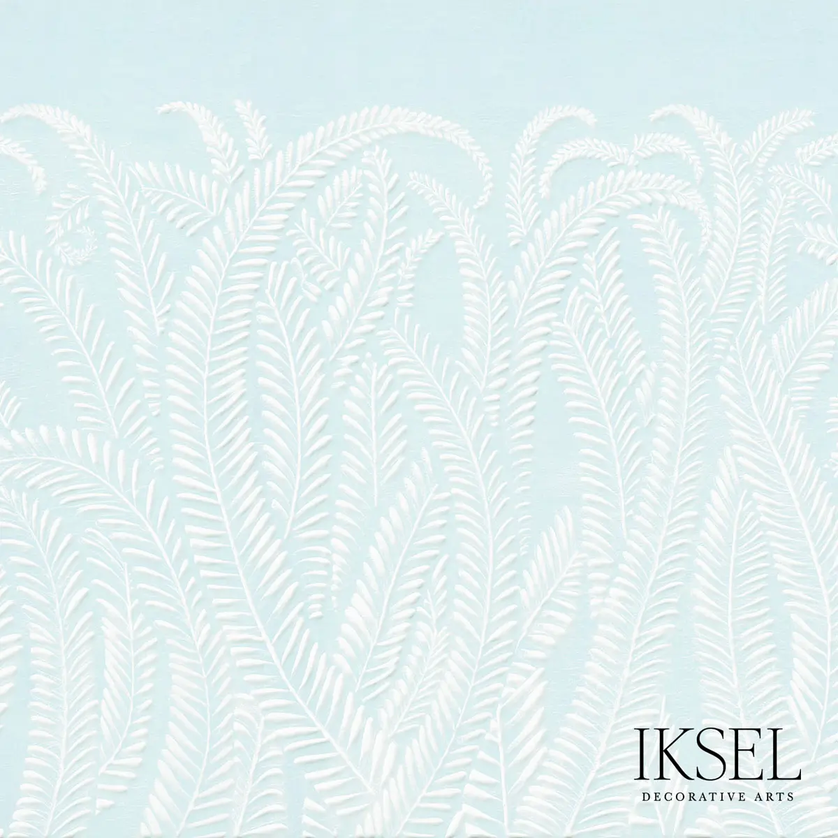 ART DECO FERN_ ICE BLUE