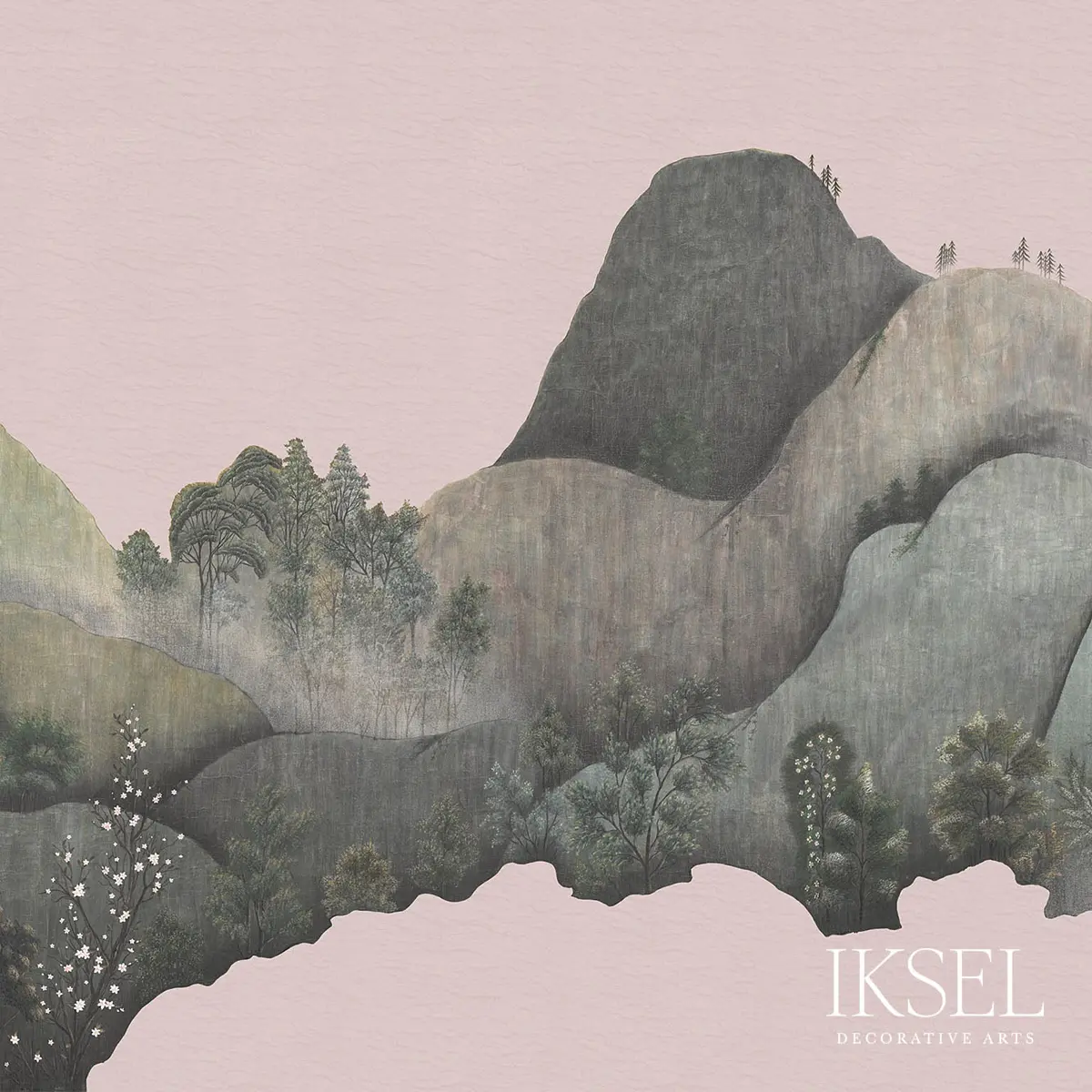 JAPANESE MOUNTAINS_ VIEUX ROSE