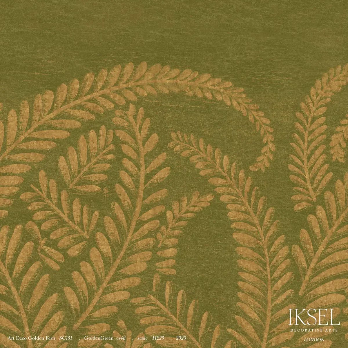 ART DECO GOLDEN FERN_ GOLDEN GREEN
