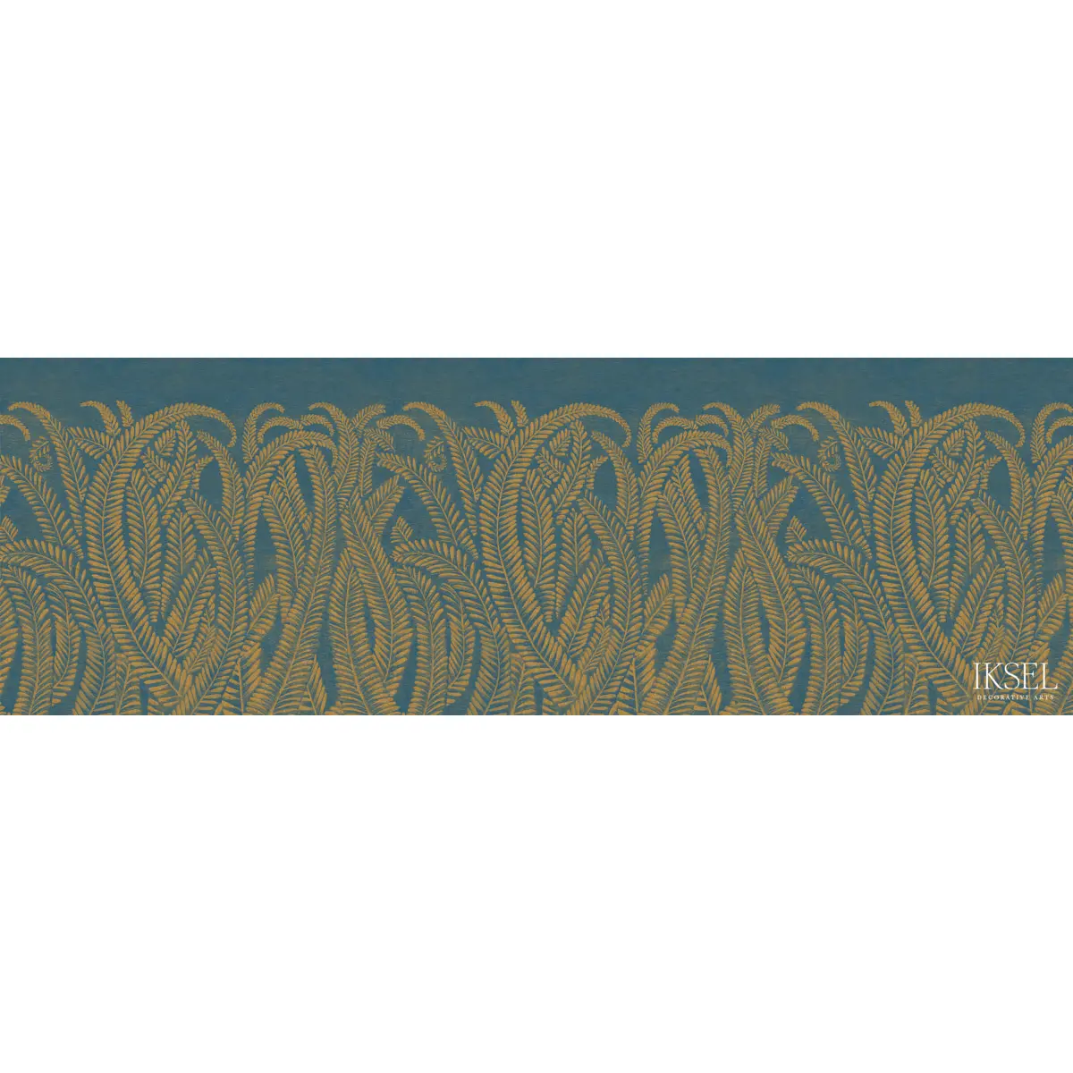 ART DECO GOLDEN FERN_ GOLDEN BLUE