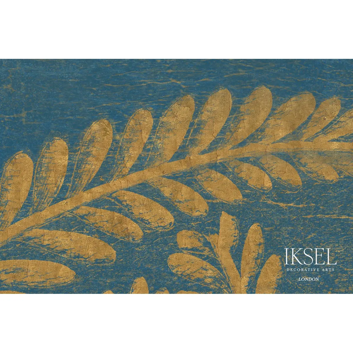 ART DECO GOLDEN FERN_ GOLDEN BLUE