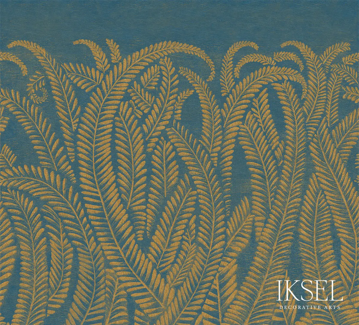 ART DECO GOLDEN FERN_ GOLDEN BLUE