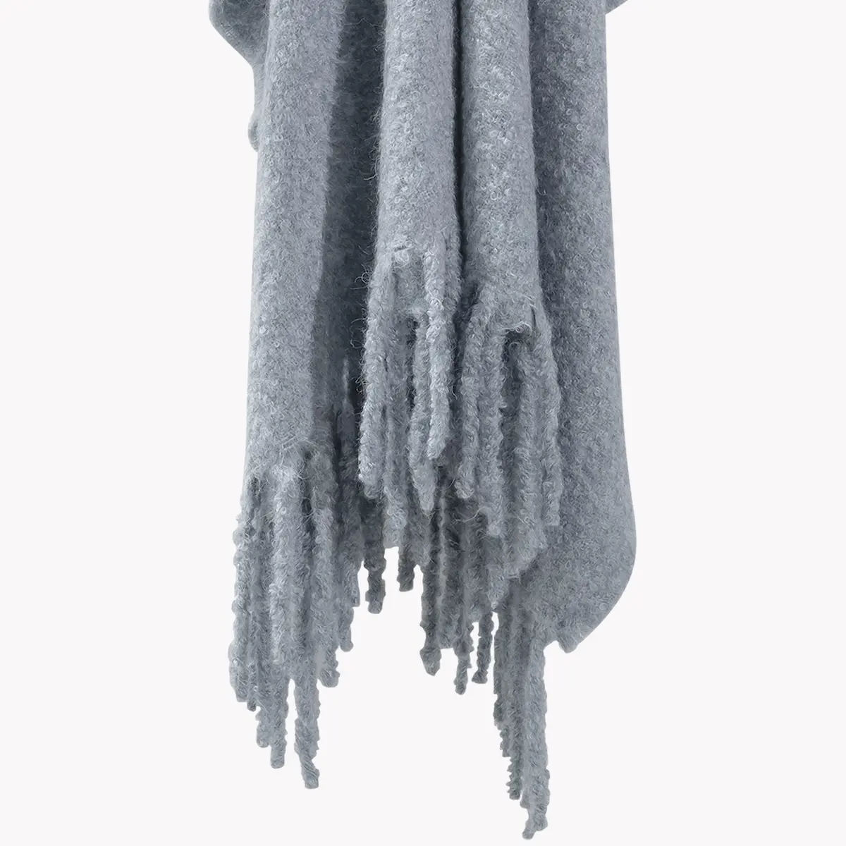 Poncho Throw_ HAZY BLUE