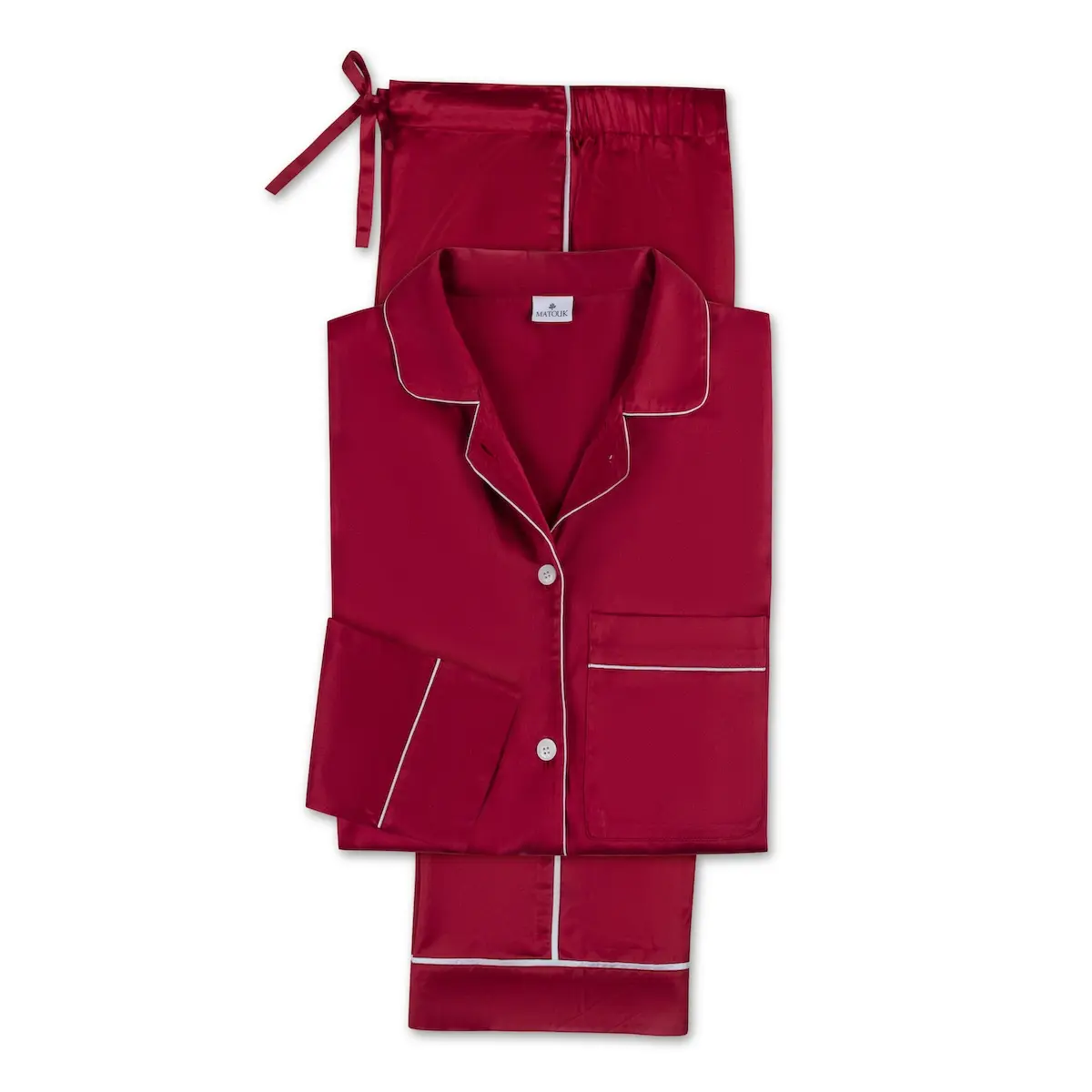 Nocturne Pajama Set_ SCARLET/BLUE