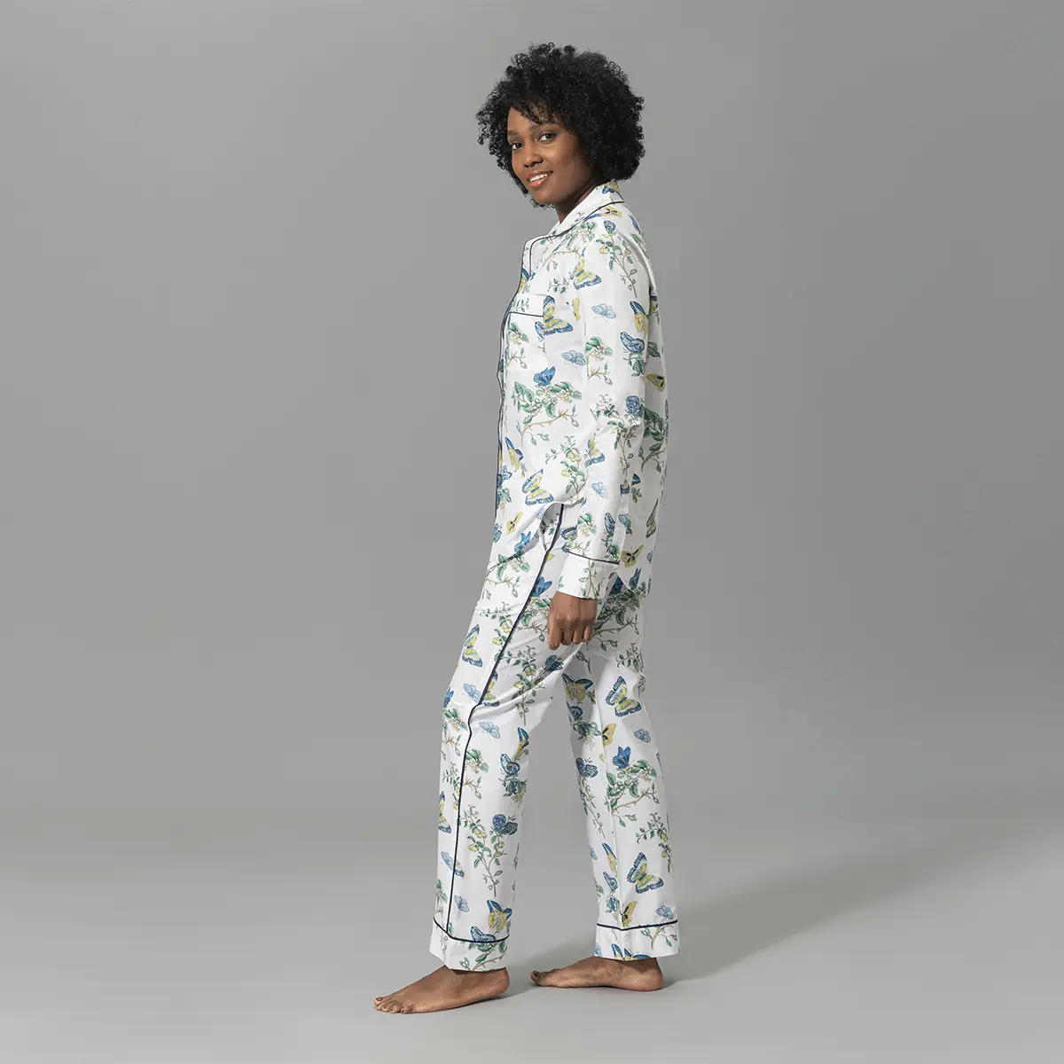 Baudin Butterfly Pajama Set_ PRUSSIAN BLUE